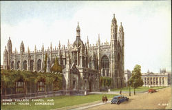 King's College Chapel And Senate House Cambridge, England Cambridgeshire Postcard Postcard