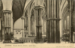 Temple Church Interior Postcard