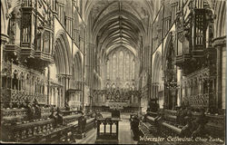 Worcester Cathedral Choir East Postcard