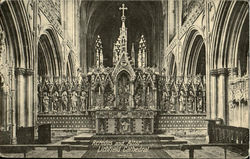 Reredos And Altar Lichfield Cathedral Postcard