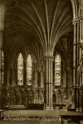 Lincoln Cathedral Chapter House Postcard