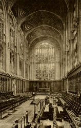 King's College Chapel Choir East Cambridge, England Cambridgeshire Postcard Postcard