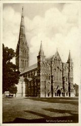 Salisbury Cathedral N. W England Wiltshire Postcard Postcard