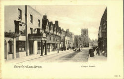 Chapel Street Stratford-on-Avon, England Warwickshire Postcard Postcard