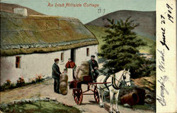 An Irish Hillside Cottage England Postcard Postcard