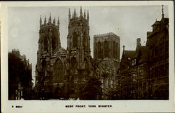 West Front York Minster, England Yorkshire Postcard Postcard