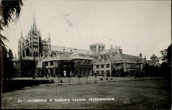 Cathedral & Bishop's Palace Peterborough, England Cambridgeshire Postcard Postcard