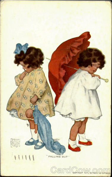 Falling Out Bessie C. Pease Artist Signed