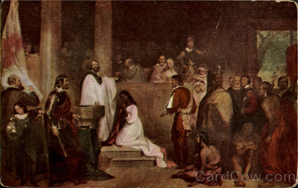 Baptism Of Pocahontas Jamestown Virginia Art