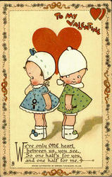 To My Valentine Comic Postcard Postcard