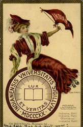 Indiana University Girl F. Earl Christy Postcard Postcard