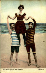 A Hold-Up On The Beach Postcard