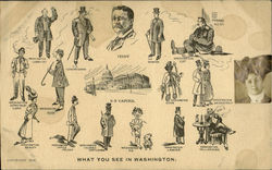 What You See In Washington Postcard