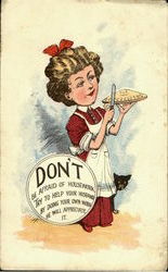 Don't Be Afraid Of Housework Postcard