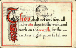Thou shalt not rest Thou shalt not rest