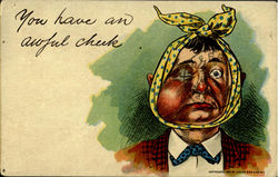 You Have An Awful Cheek Comic, Funny Postcard Postcard