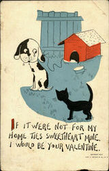 Doghouse Dogs Postcard Postcard