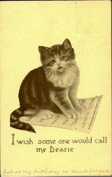 I Wish Some One Would Call Me Dearie Cats Postcard Postcard