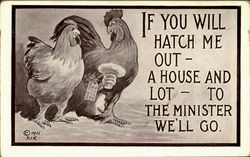 Hatch me out a House and Lot Postcard