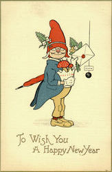 To Wish You A Happy New Year New Year's Postcard Postcard