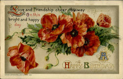 A Happy Birthday Flowers Postcard Postcard