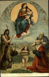 Madonna Di Foligno Religious Postcard Postcard