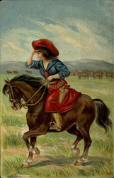 Cowgirl Postcard