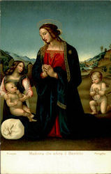 Madonna Che Adora Il Bambino Postcard