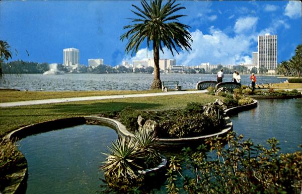Looking North Across Lake Eola Orlando Florida