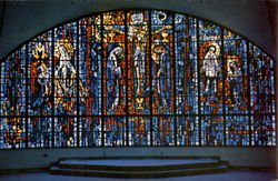 Main-Sanctuary Window, 4000 Derry Street Postcard