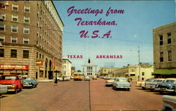Texarkana, Stateline Avenue Texas Postcard Postcard
