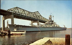 USS Massachusetts Fall River, MA Postcard Postcard