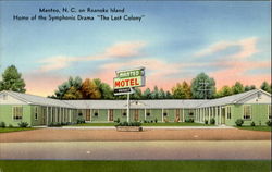 Manteo Motel, U. S. Highway 64 & 264 Postcard