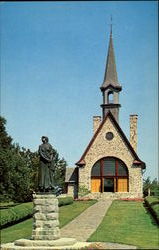 Historic Evangeline Memorial Church And Statue Of Evangeline, Grand Pre National Historic Park Postcard
