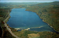 Aerial View Of Beautiful Crystal Lake Postcard