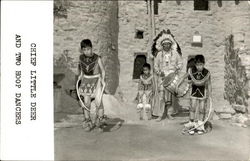 Chief Little Deer And Two Hoop Dancers Native Americana Postcard Postcard