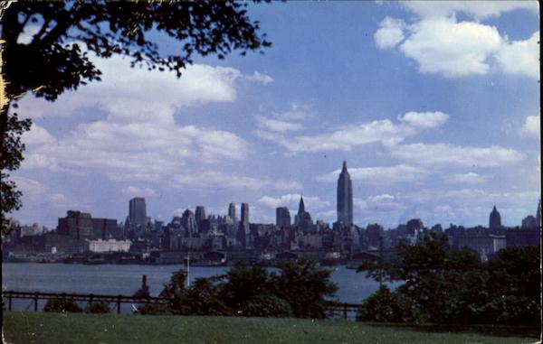 Midtown Skyline Of Manhattan Island New York