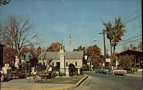 Liberty Square And U. S. Post Office Ellenville New York
