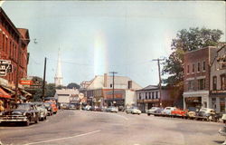 Main Street Looking East Postcard