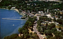 Business Section And Lake Front Of Skaneateles New York Postcard Postcard