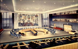 United Nations Security Council Chamber Postcard