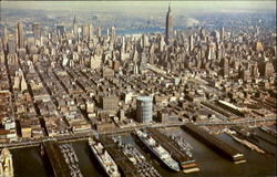 Air View Of Famous Midtown Manhattan Skyline New York, NY Postcard Postcard