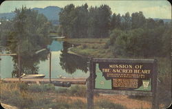 Picturesque Site Of Idaho's First Mission, Hwy. 3, 6 miles N.W. Postcard