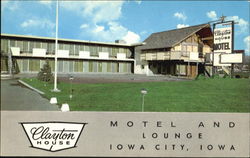 Clayton House Motel And Tree House Lounge, Hwy. 218 West Iowa City, IA Postcard Postcard