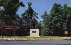 Entrance To Fort Mountain State Park, U. S. Hwy 76, Georgia Hwy 52 Postcard