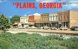 Main Street Plains, GA Postcard Postcard