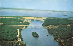 Hartwell Dam And Reservoir Georgia Postcard Postcard