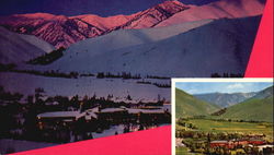 Alpenglow Bathes The Mountains Surrounding Sun Valley, ID Postcard Postcard