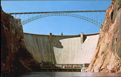 Glen Canyon Dam And Bridge Page, AZ Postcard Postcard