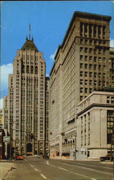 Fisher Building And General Motors Bldg Detroit Michigan
